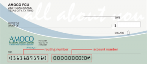 AMOCO FCU Check Example