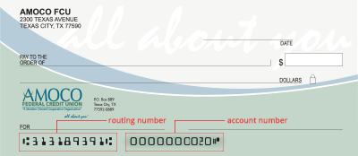 AMOCO FCU Check Example