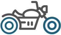 Side view of a motorcycle