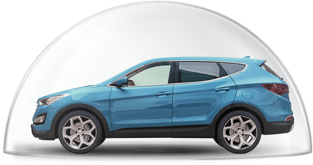 car with shield